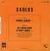 Verso de la pochette : (Carlos - Des week-ends de sept jours)