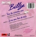 Billy en bande dessinée (verso de la pochette) (Billy - Tous les samedis soir)
