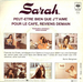 Verso : (Sarah - Pour le café reviens demain)
