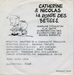 Le verso de la pochette : (Catherine et Nicolas - La ronde des bêtises (1ère partie))