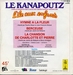 Le dos de la pochette (Casimir et l'Île aux Enfants - Le kanapoutz (Hymne à la fleur))