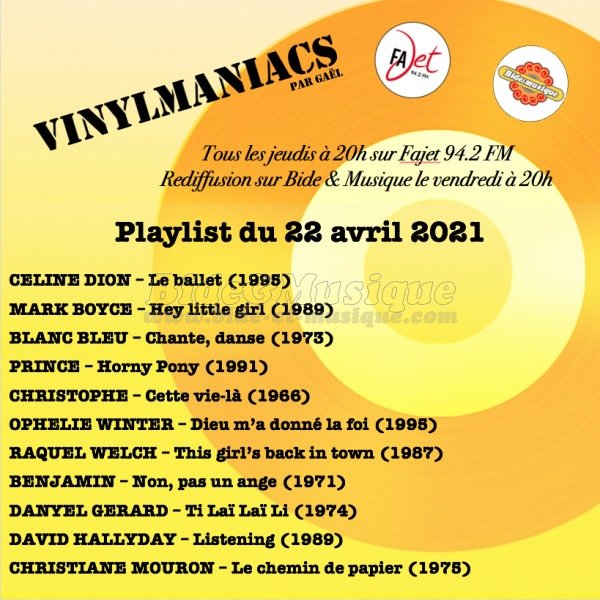 Vinylmaniacs - Emission n°163 (22 avril 2021)