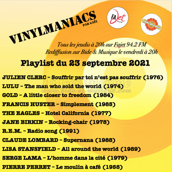 Vinylmaniacs - Emission n°181 (23 septembre 2021)