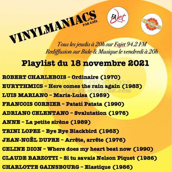 Vinylmaniacs - Emission n°189 (18 novembre 2021)