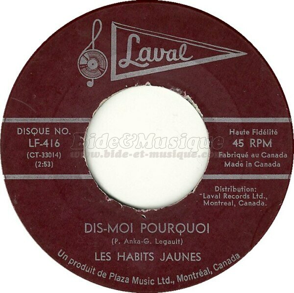 Les Habits Jaunes - Dis-moi pourquoi