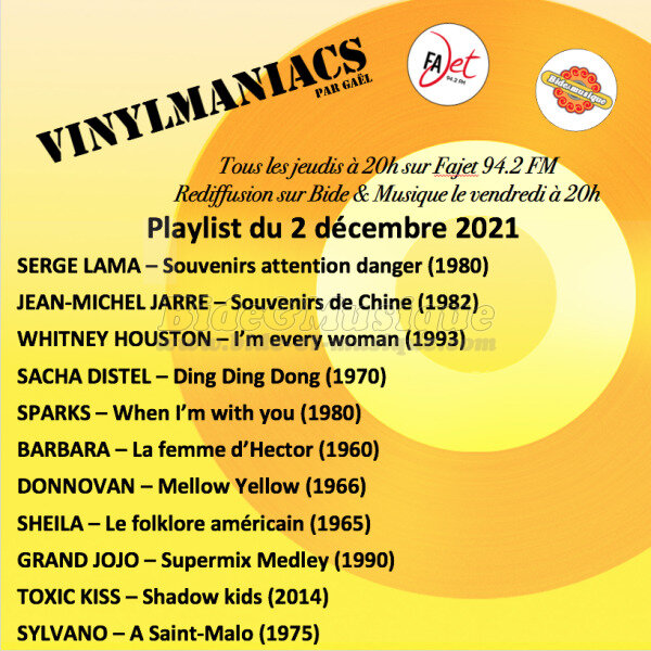 Vinylmaniacs - Emission n°191 (2 décembre 2021)