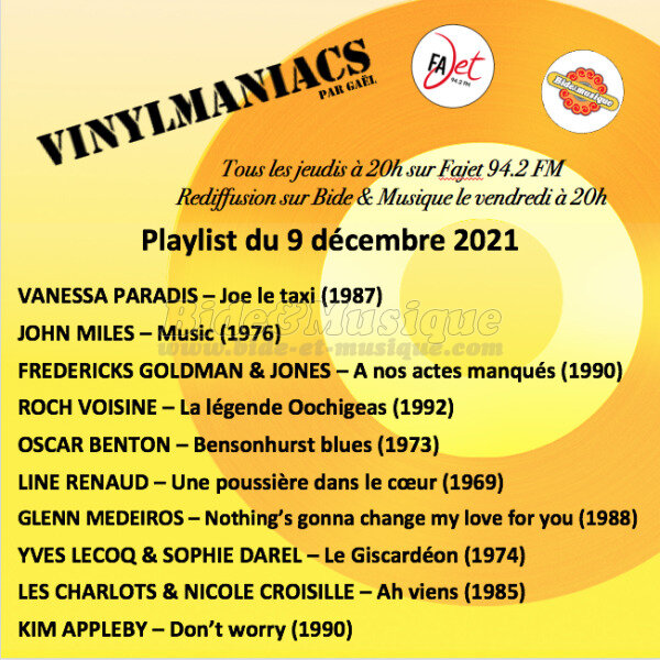 Vinylmaniacs - Emission n°192 (9 décembre 2021)