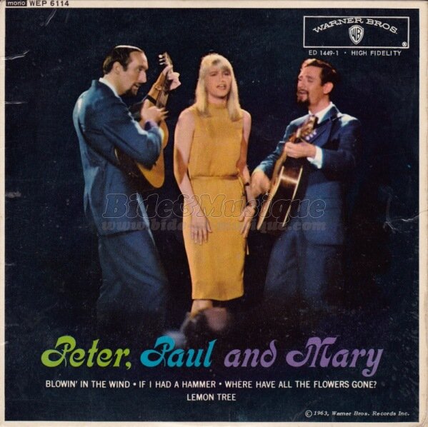 Peter, Paul and Mary - Reprise surprise ! [couplée avec l'original]