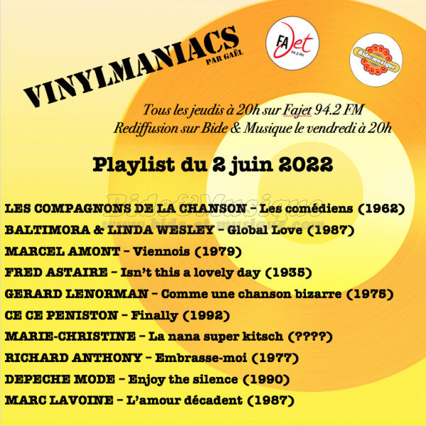 Vinylmaniacs - Emission n°215 (2 juin 2022)