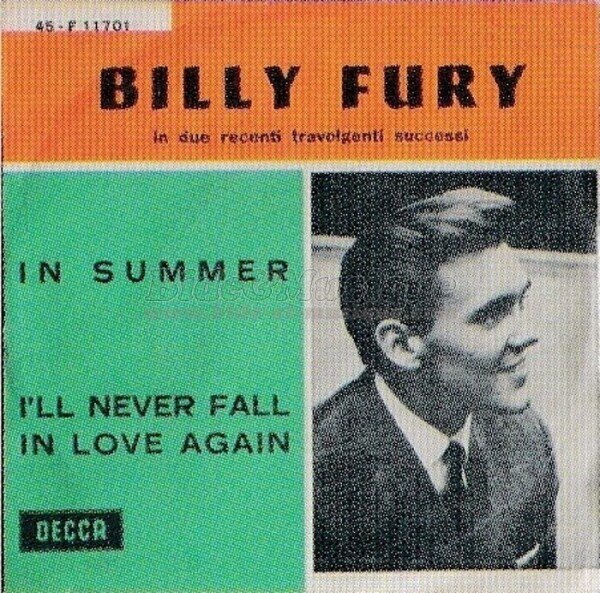 Billy Fury - bides de l'été, Les