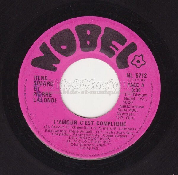 Pierre Lalonde et René Simard - L'amour c'est compliqué